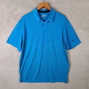 Nike Golf Shirt Mens XL Blue Polo Tour Performance Dri Fit Rugby Athletic Preppy